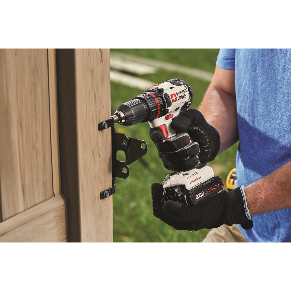 Porter Cable 20V MAX Brushless Lithium-Ion Cordless Drill (PCC608LB) Kit - Flockneti