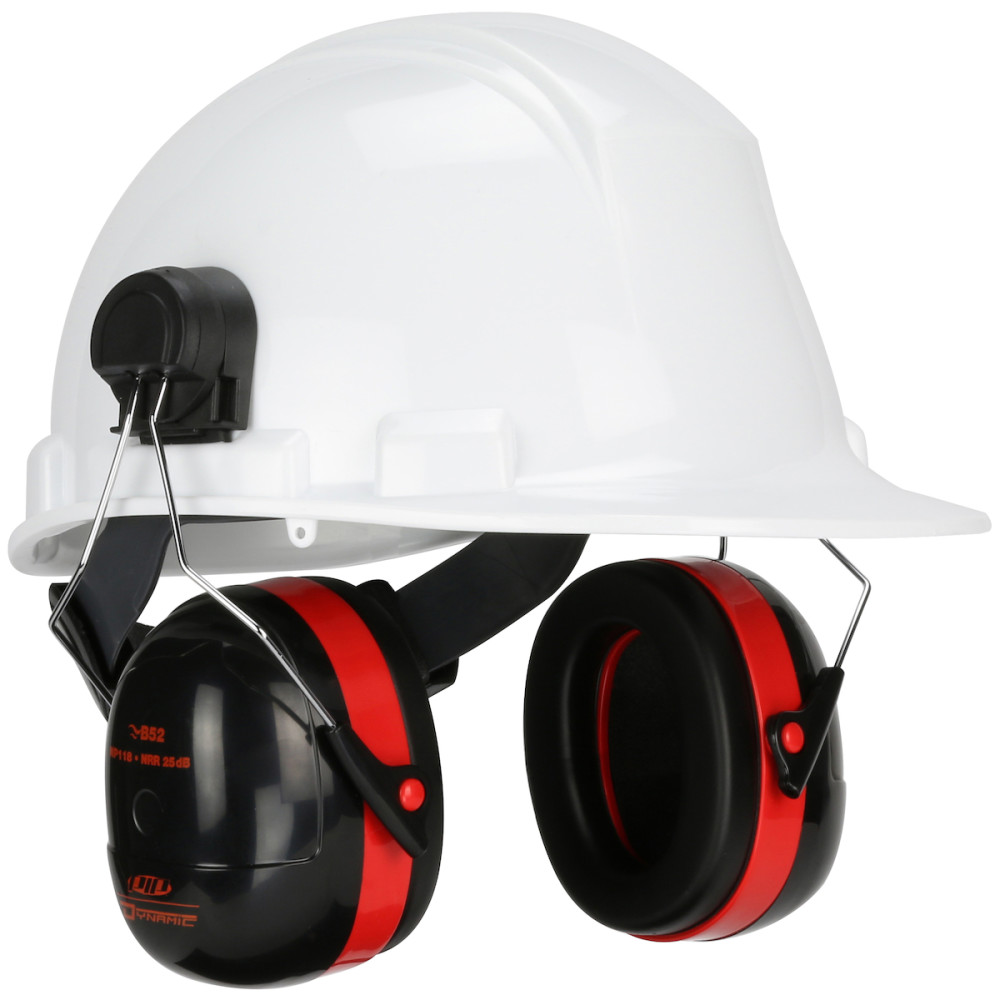 Protective Industrial Products Ear Muff Dynamic B52 Red/Black Cap Mounted Passive - Flockneti