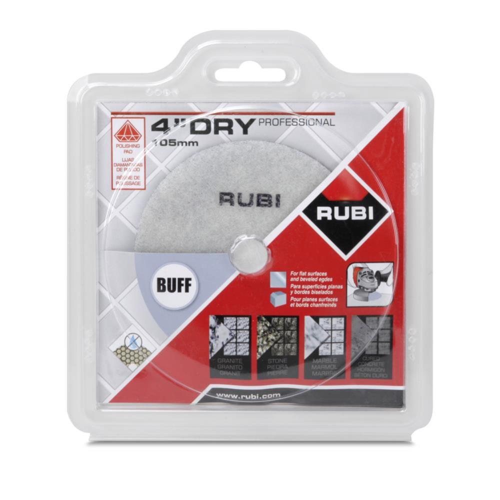 Rubi Tools Resin Dry Polishing Pad Final Buff 4 In. (white) - Flockneti