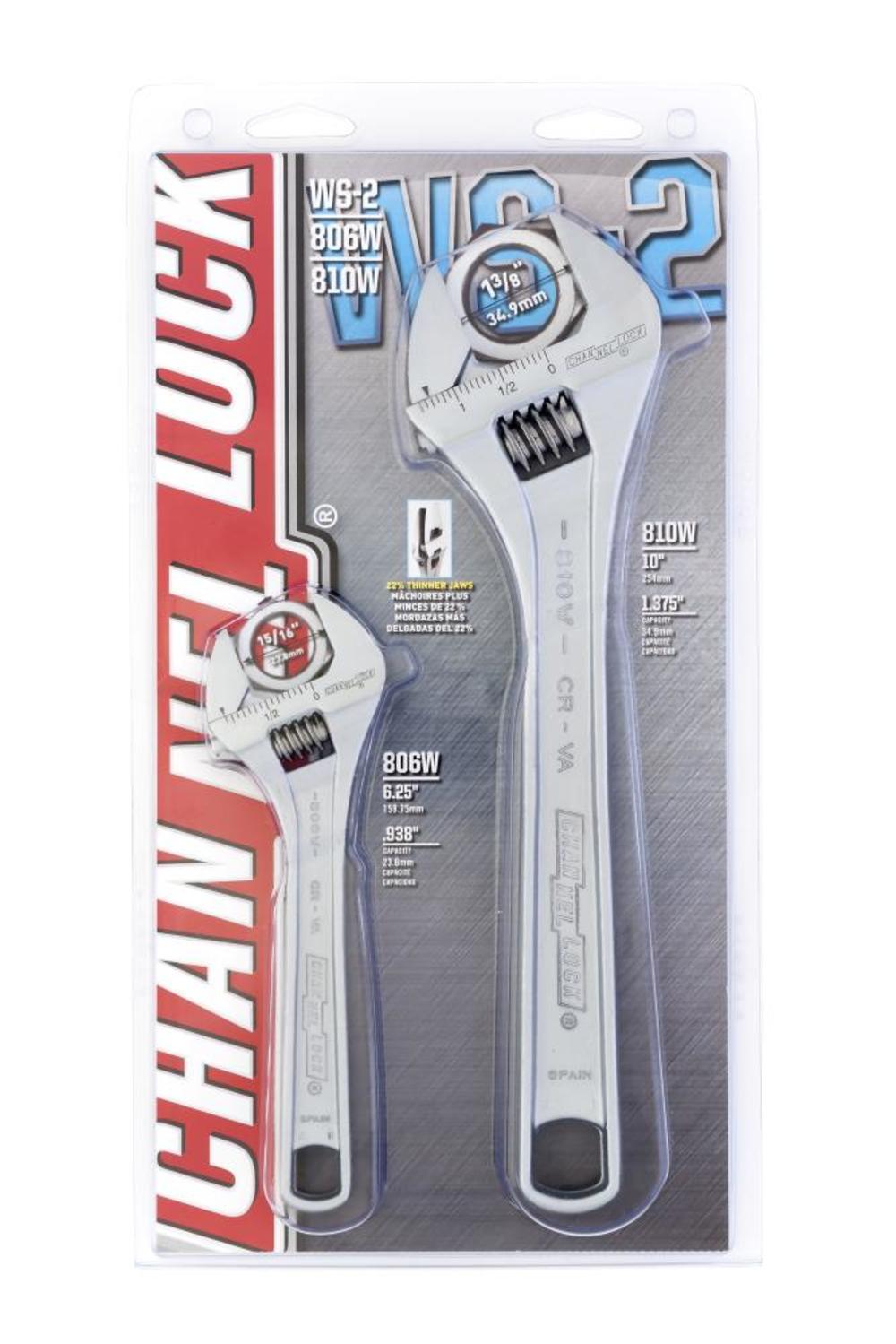 Channellock 2pc Adj Wrench Set - Flockneti