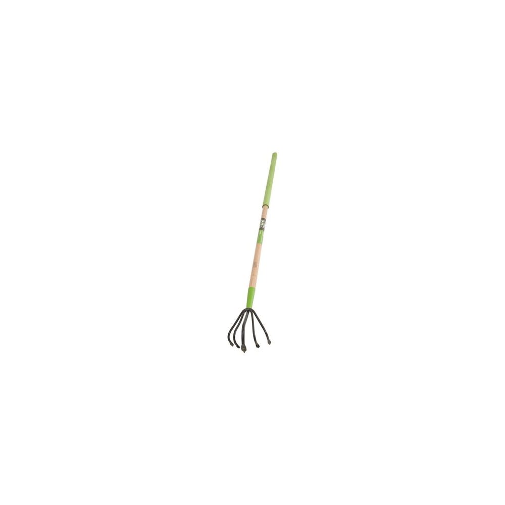 Ames 5-Tine Welded Floral Cultivator with Cushion Grip Hardwood Handle - Flockneti
