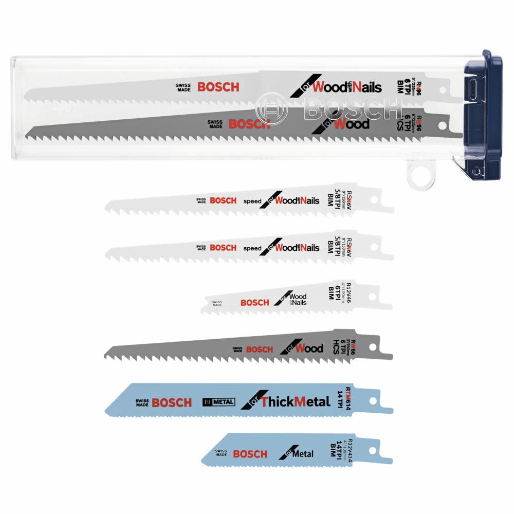 Bosch All Purpose Reciprocating Saw Blade Set 8pc - Flockneti
