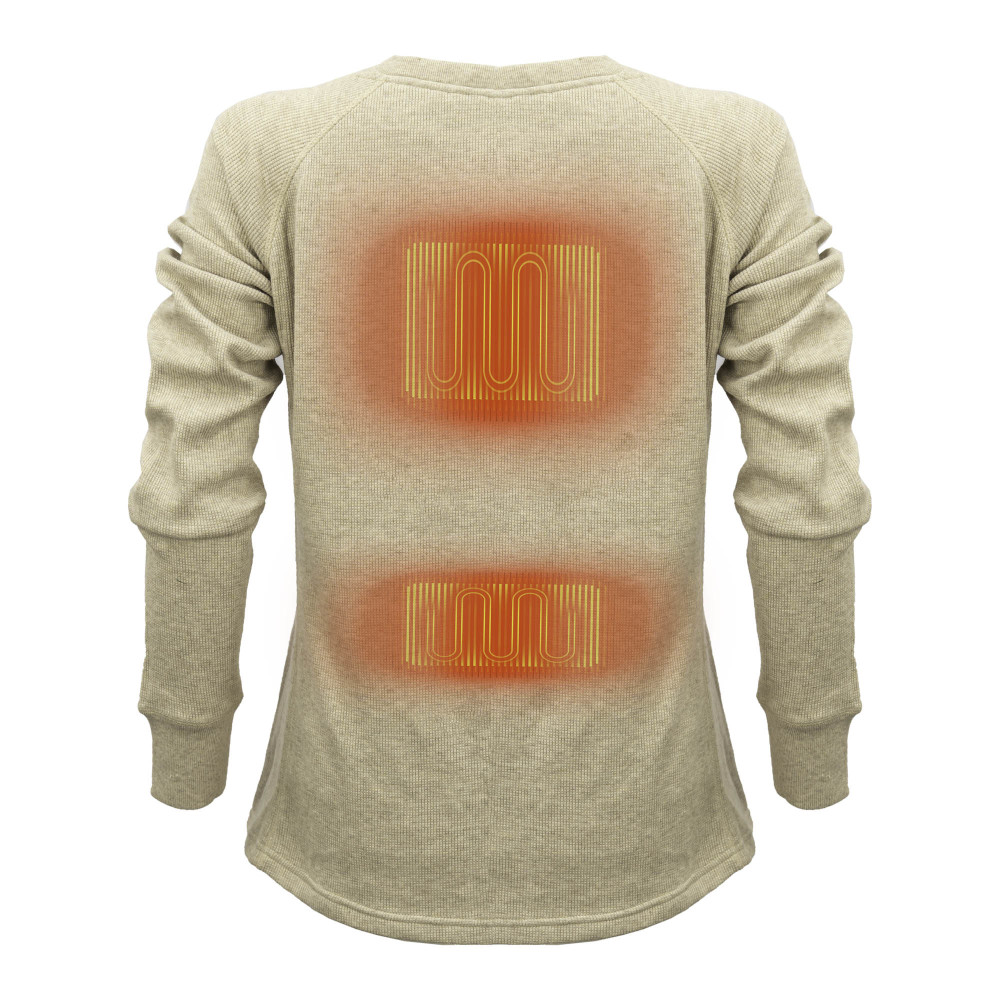 Mobile Warming Thermick Baselayer Shirt Womens 7.4V Tan Extra Small - Flockneti