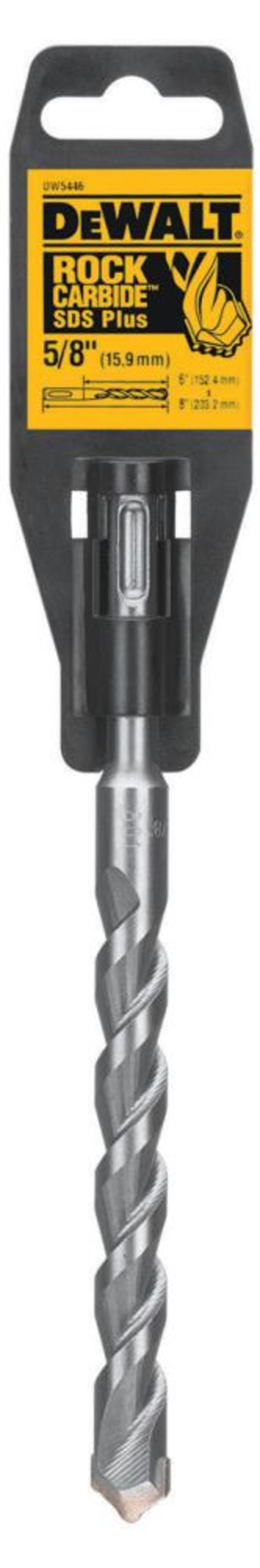 DEWALT 5/8 In. x 6 In. x 8 In. Rock Carbide SDS+ Hammer Bit - Flockneti