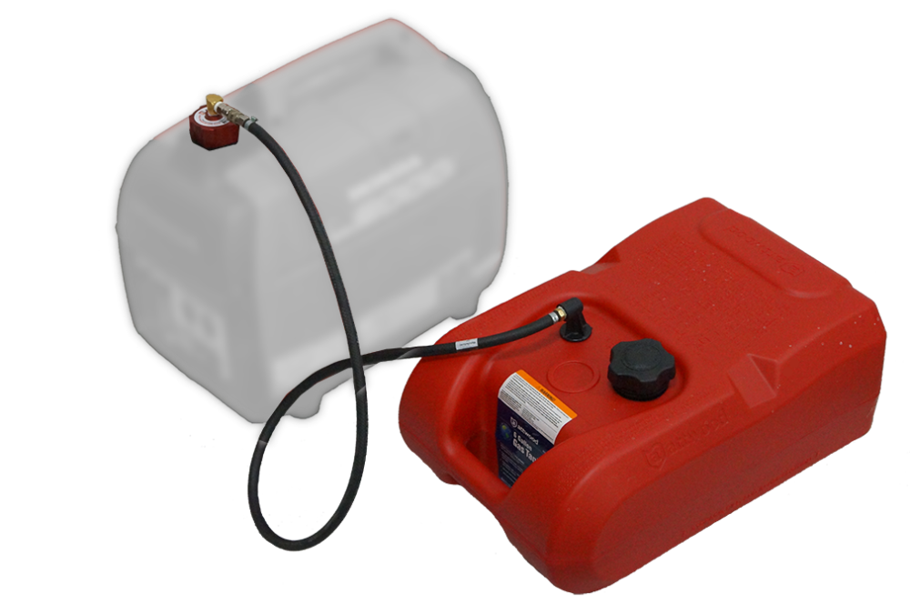 Bergs System Extended Run Generator Fuel System BERG I Single System (Kit Includes Fuel Tank Hose and Cap) works with Generac IQ2000 - Flockneti