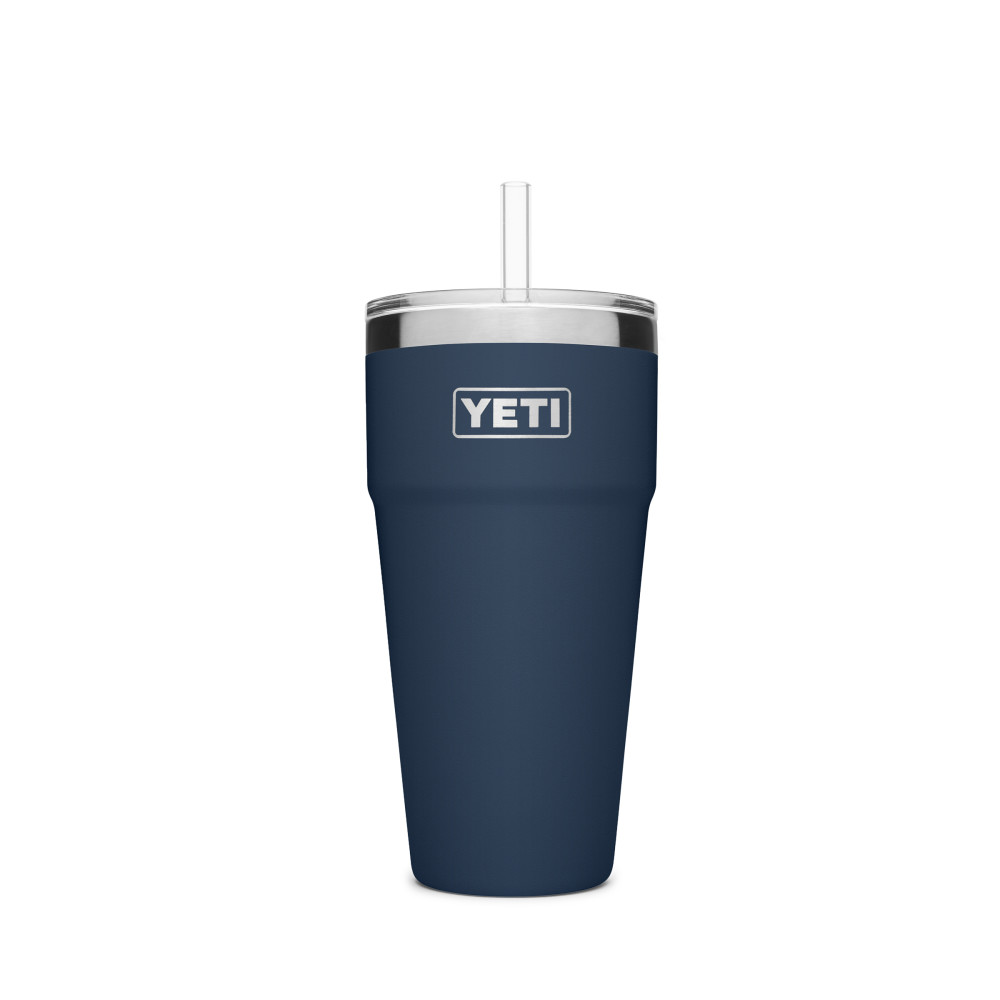 Yeti Rambler Stackable Cup with Straw Lid 26oz Navy - Flockneti