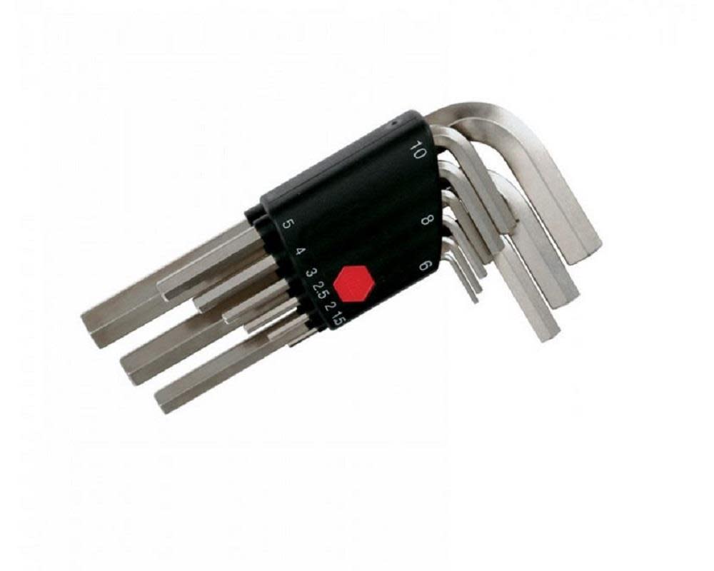 Wiha Hex L-Key Short Arm Metric 9 Pc. Set - Flockneti
