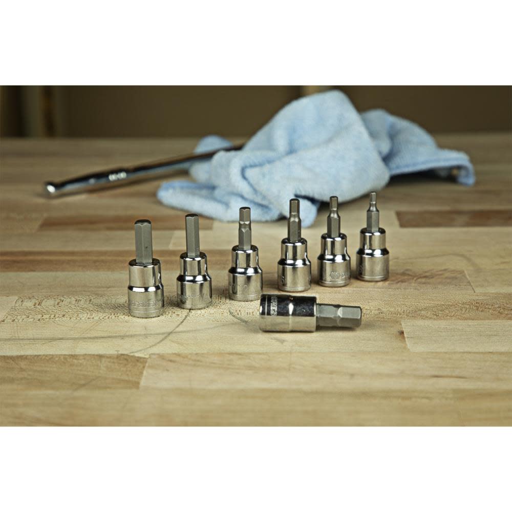 Crescent 7 pc. 3/8″ Drive Hex Bit SAE Socket Set - Flockneti