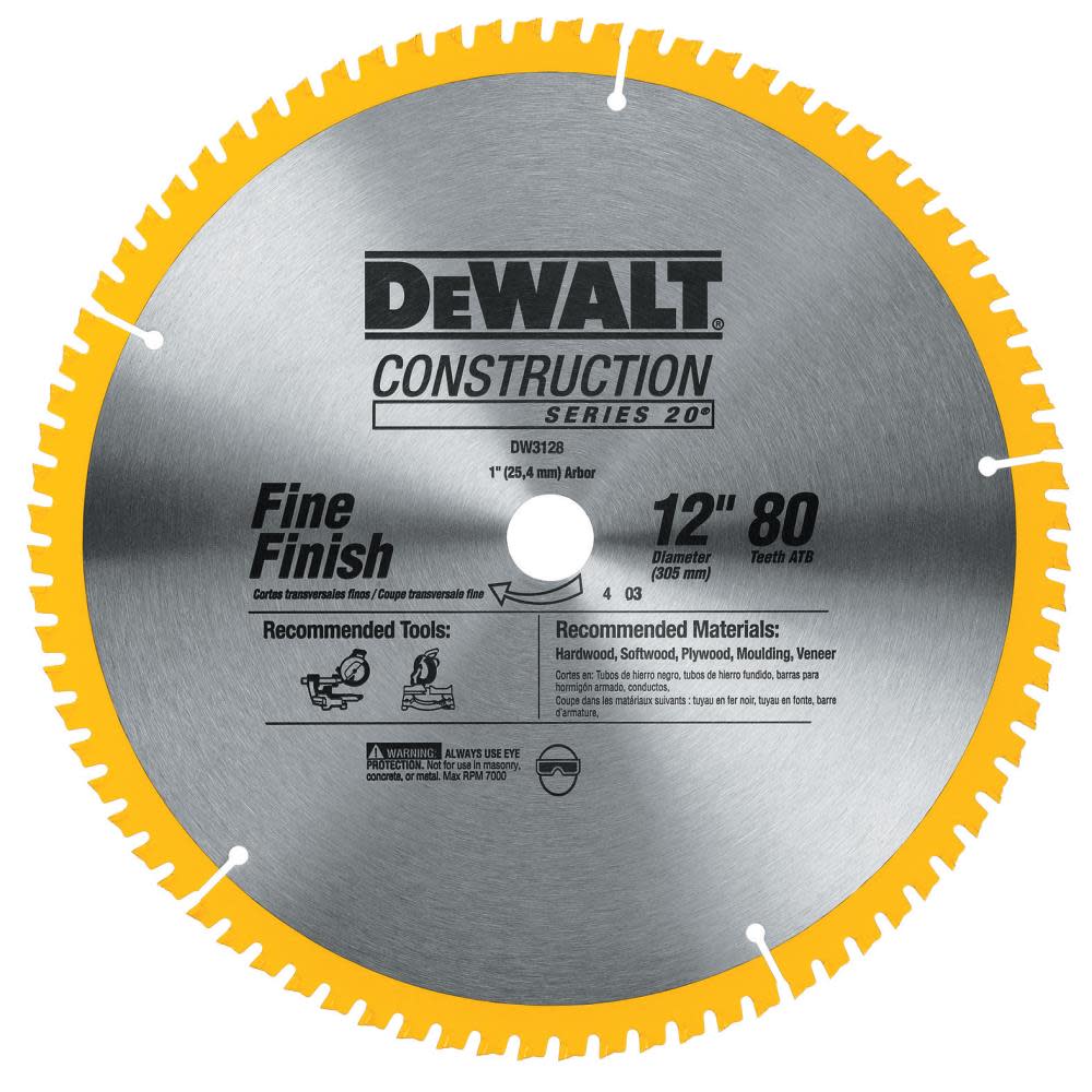 DEWALT 2-Pack 12″ 80T Saw Blade - Flockneti