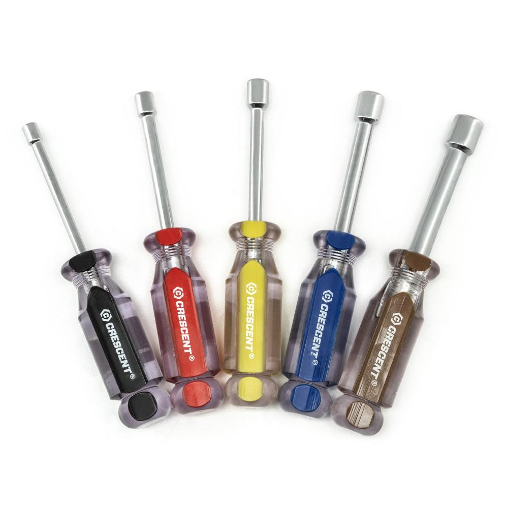 Crescent Nutdriver Set SAE Solid Shaft Tri-lobe Acetate 5pc - Flockneti