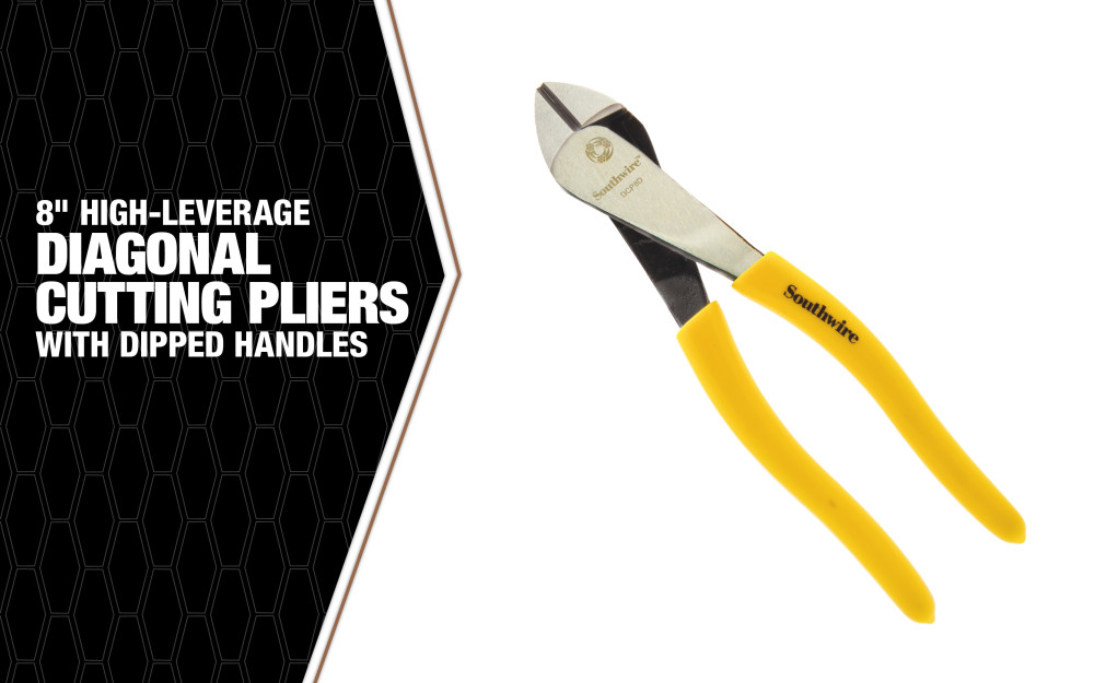 Southwire High Leverage Diagonal Cutting Pliers 8″ with Comfort Grip Handles - Flockneti