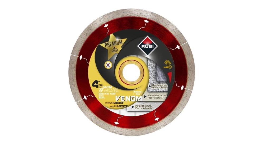 Rubi Tools Premium Venom Dry 4 In. Diamond Blade (7/8″ and 5/8″ Arbor) - Flockneti