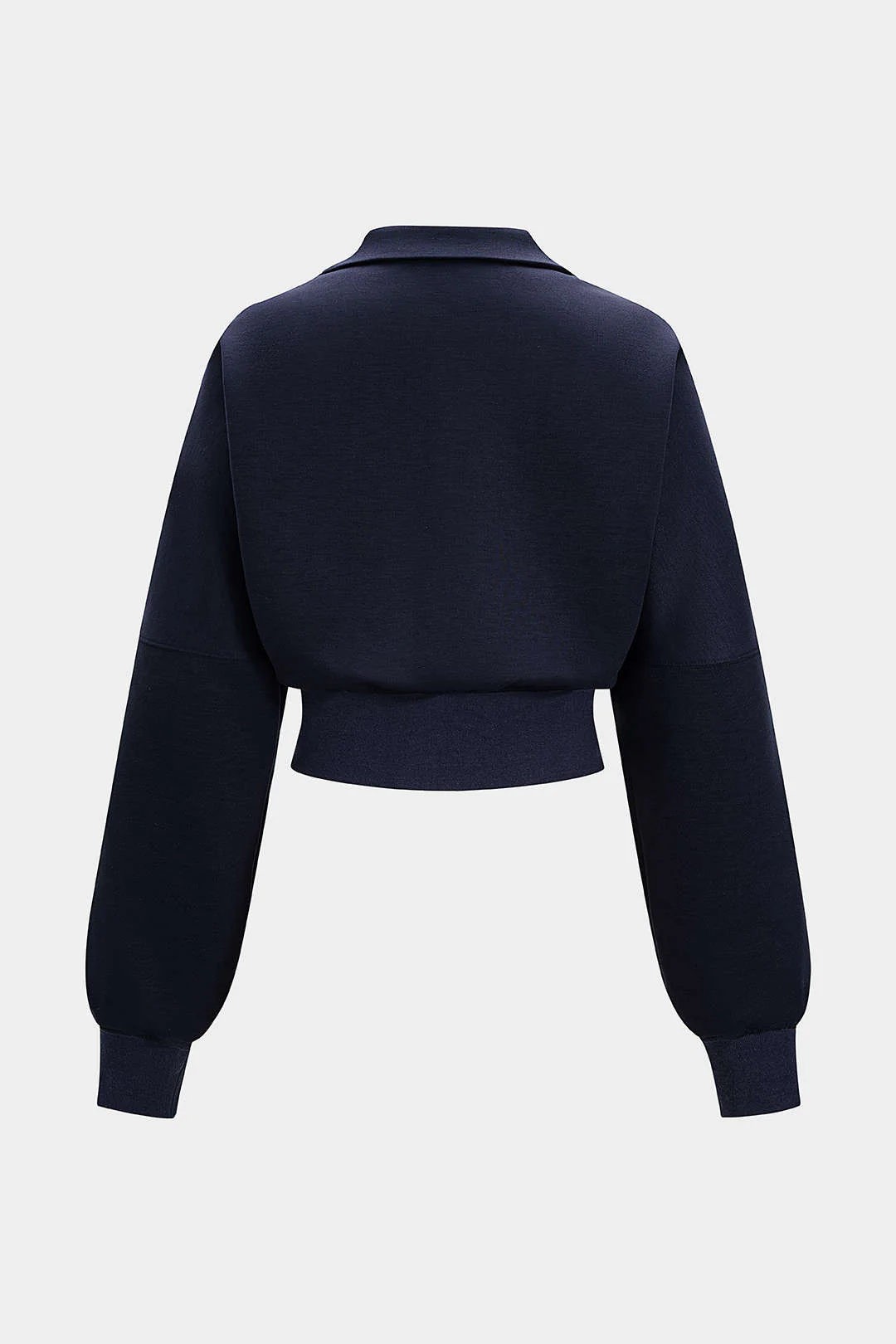 Contrast Stripes Zipper Cropped Jacket - Flockneti