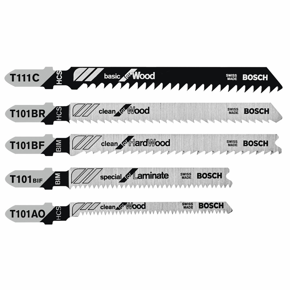 Bosch Jig Saw Blade Set 5pc Pro Wood T Shank - Flockneti