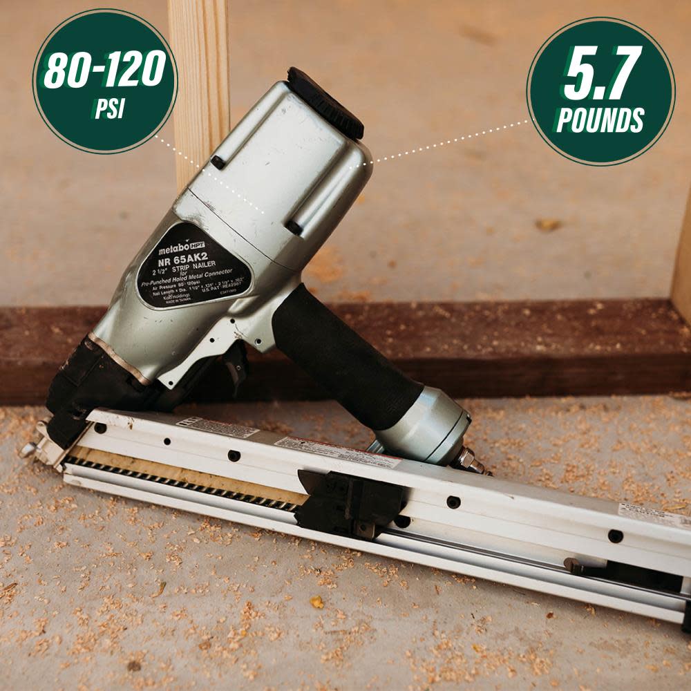 Metabo HPT 2-1/2 In. Strap-Tite Fastening System Strip Nailer - Flockneti