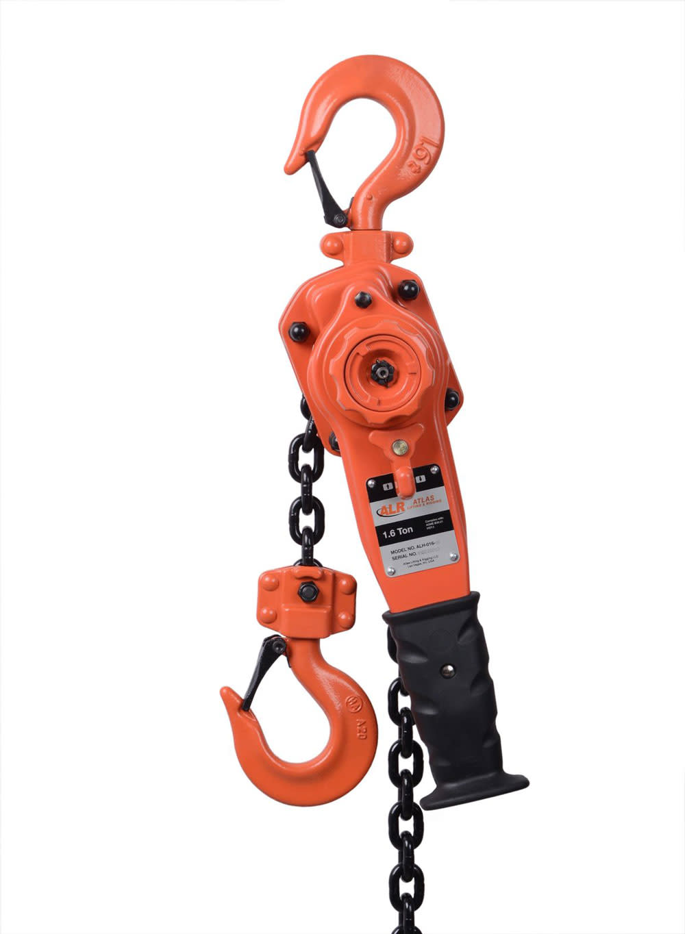 Atlas Lifting and Rigging Lever Hoist 1.5T 20′ Chain with Overload Protection - Flockneti