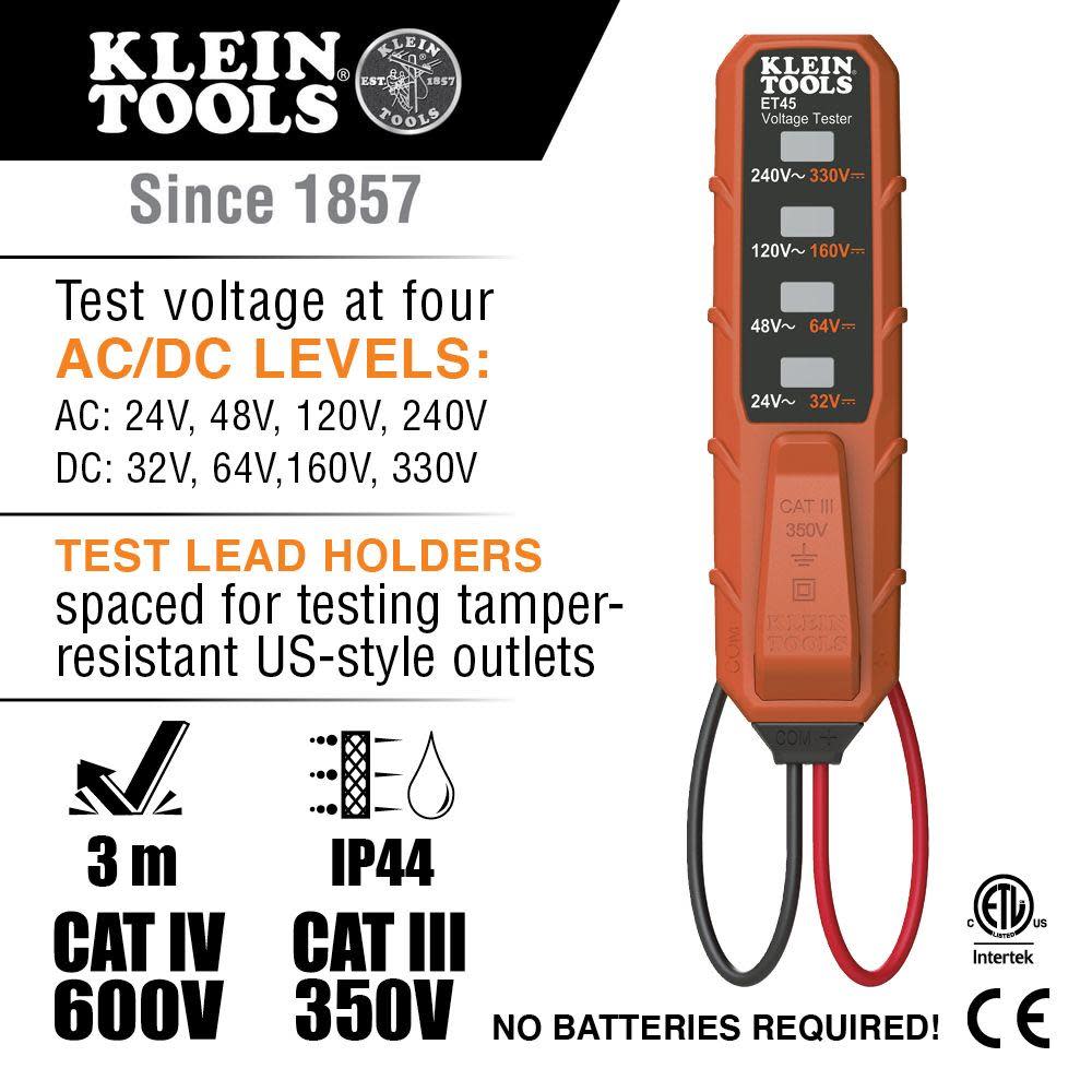 Klein Tools AC/DC Voltage Tester - Flockneti