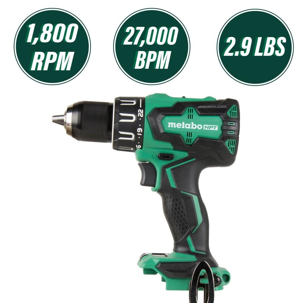 Metabo HPT 18V Hammer Drill Bare Tool - Flockneti