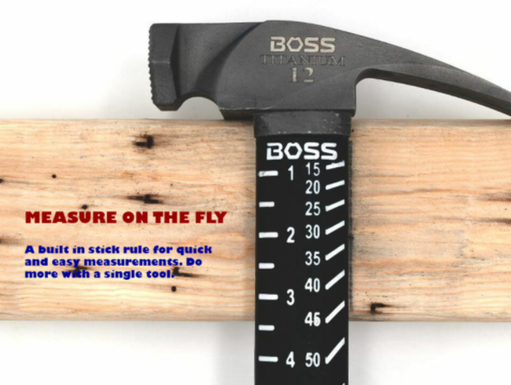 Boss Hammers 18oz Steel Hybrid Fiberglass Handle Hammer Milled Face - Flockneti