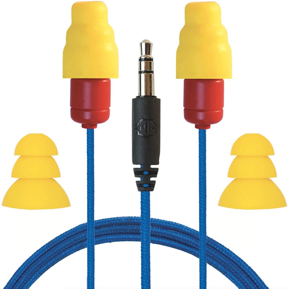 Plugfones Protector VL Flanged Shape Blue/Red/Yellow 26 dB Rated Corded Ear Plugs - Flockneti