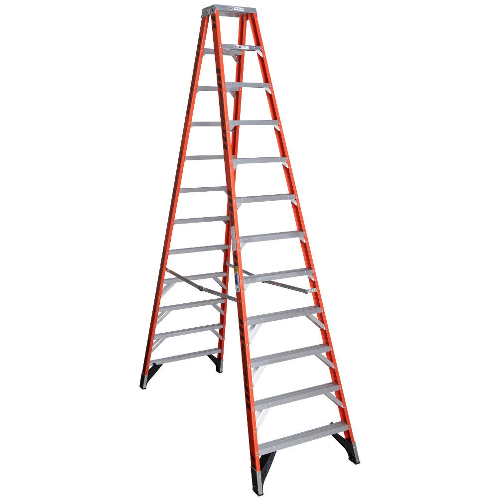 Werner 12 Ft. Type IAA Fiberglass Twin Ladder - Flockneti