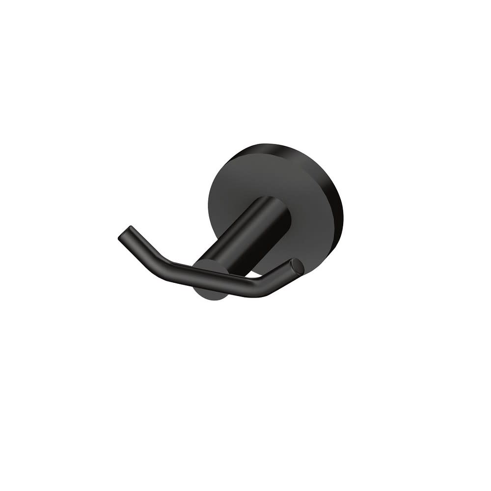 Moen Arlys 3″ Double Robe Hook Matte Black Zinc - Flockneti