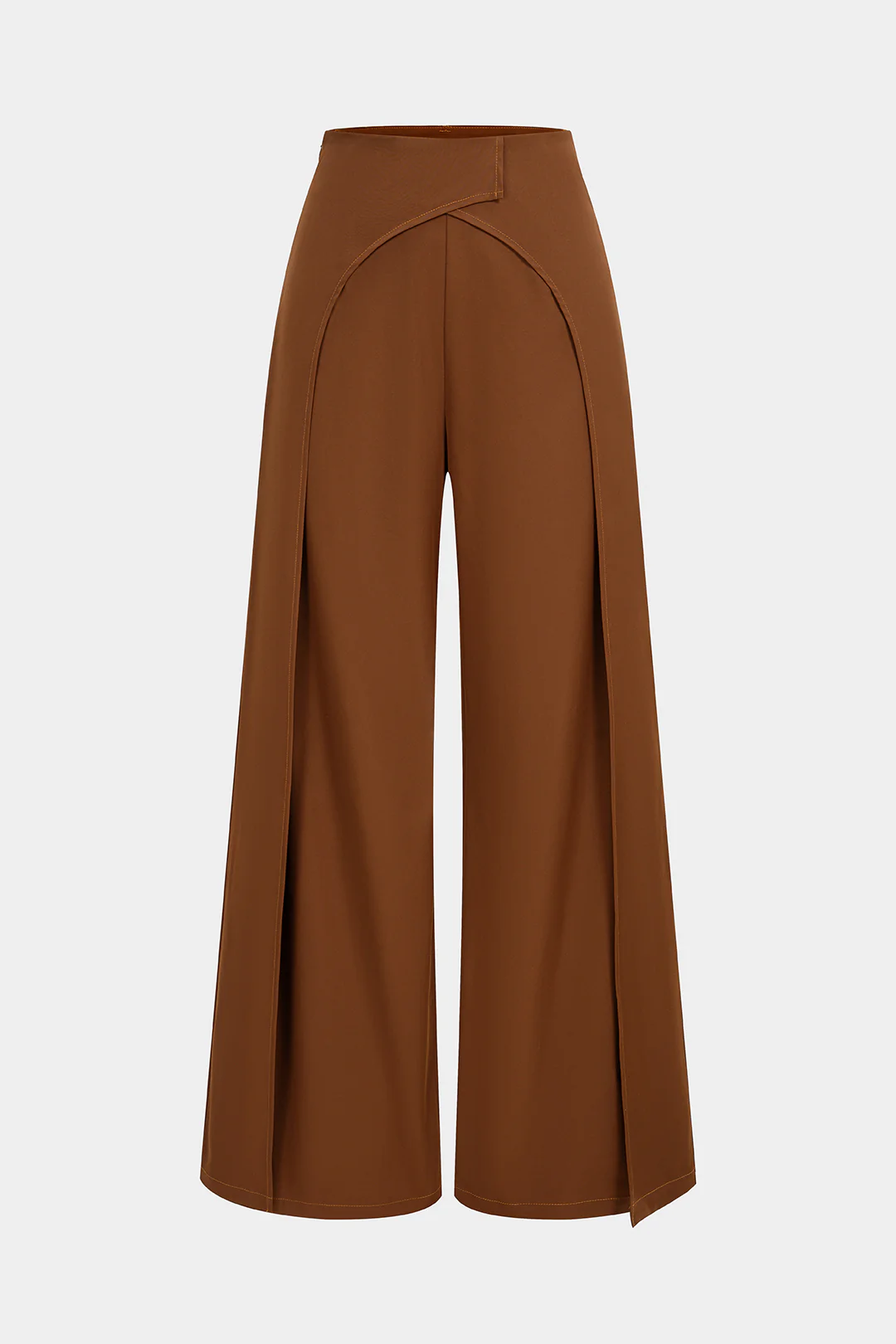 Solid Layered Straight Leg Pants - Flockneti