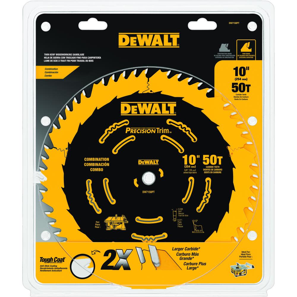DEWALT 10-in 50T Combination Saw Blade - Flockneti