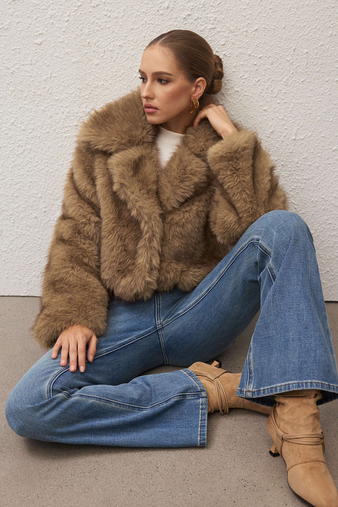 Faux Fur Short Coat - Flockneti