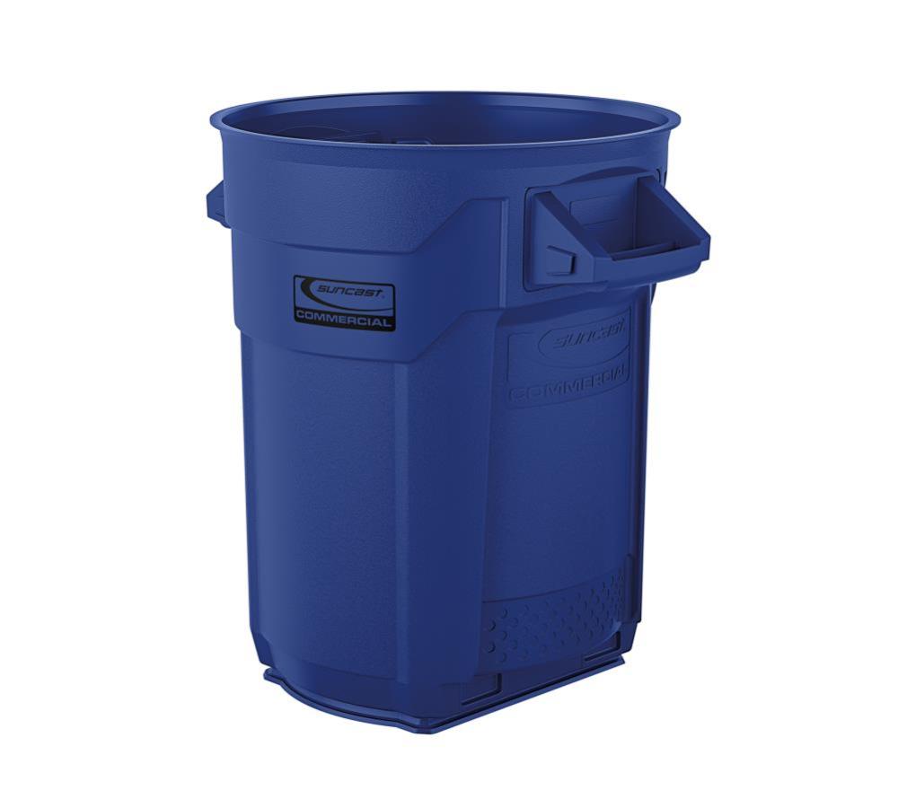 Suncast Plastic Utility Trash Can – 20 Gallon Blue - Flockneti
