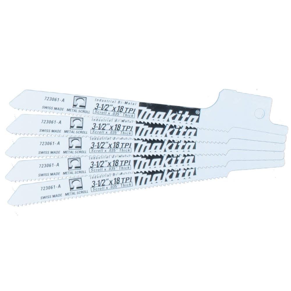 Makita 3-1/2 in. Metal Cutting Recipro Saw Blade 18TPI 5/pk - Flockneti