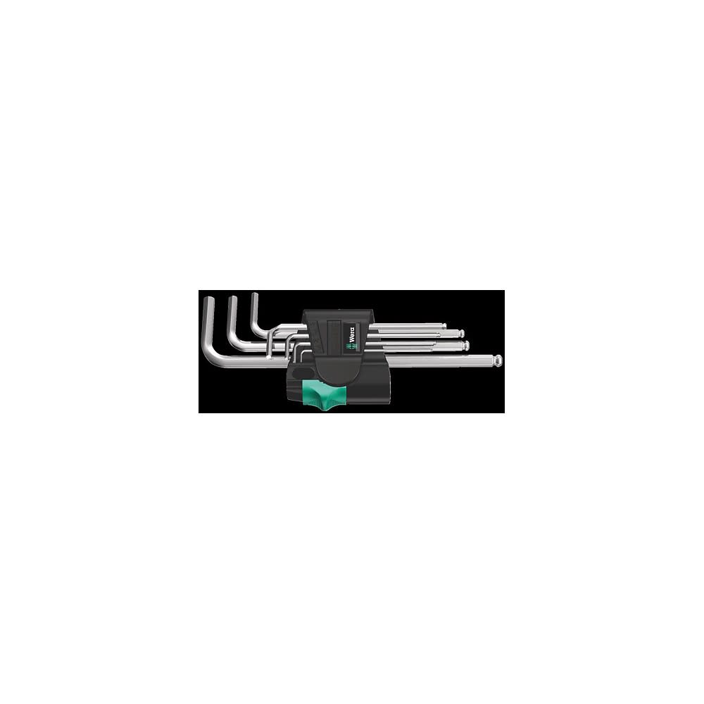 Wera Tools Metric Chrome Plated 950/7 Hex-Plus 1 L-Key Set 7pc - Flockneti