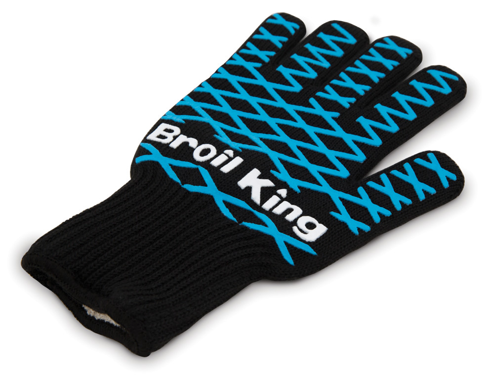 Broil King Single Black with Blue Accents Grilling Glove – OSFM - Flockneti