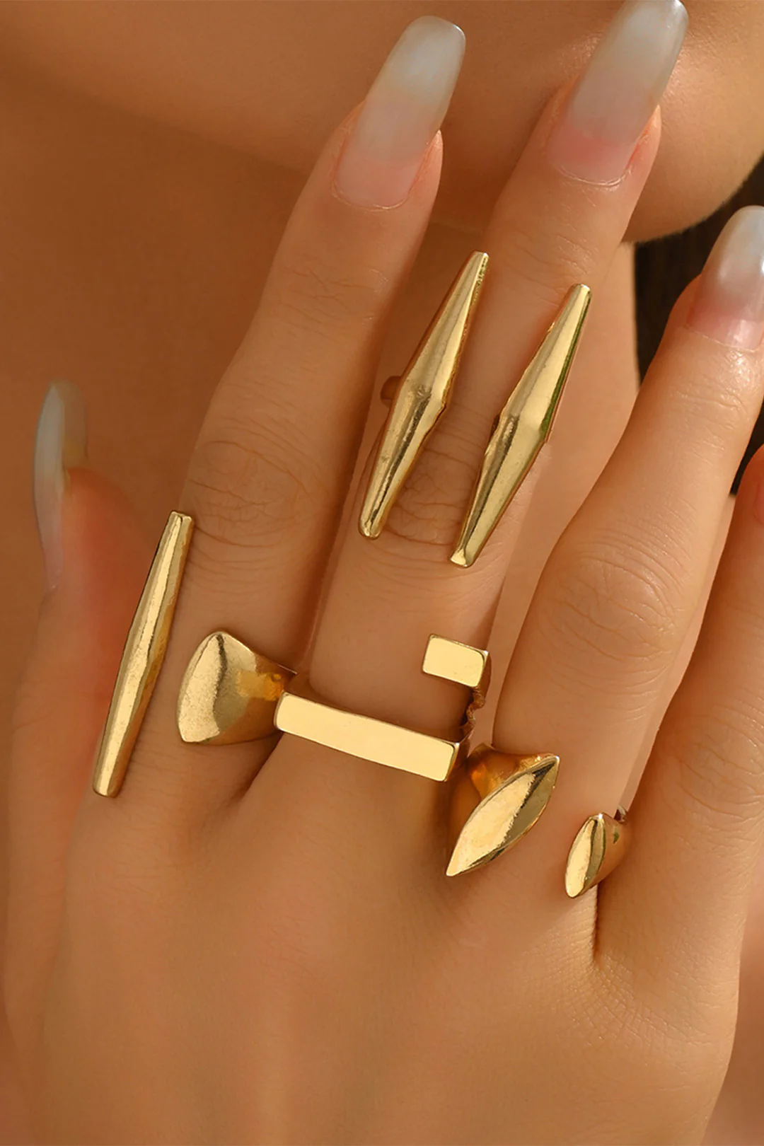 Metallic Geometric Open Rings - Flockneti