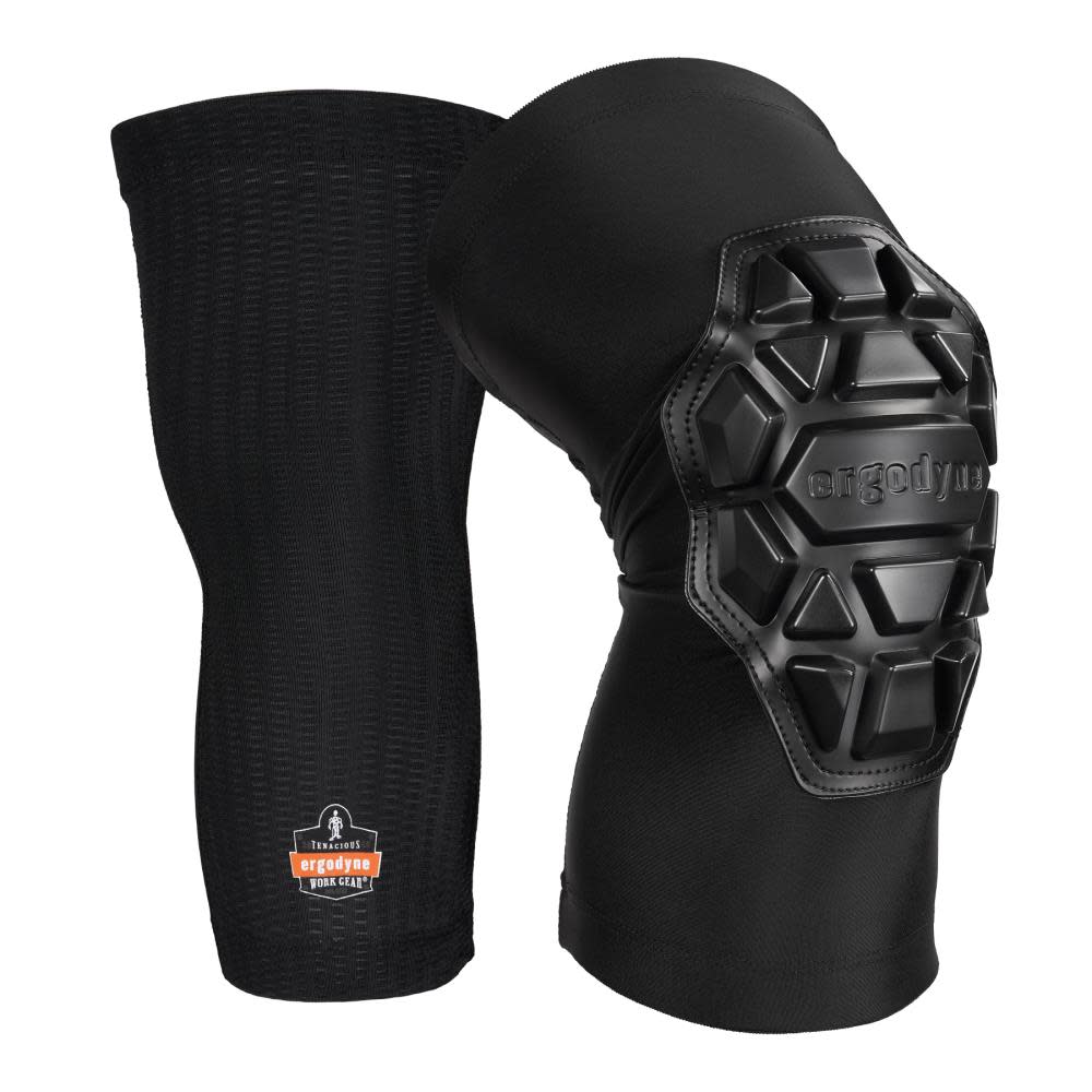 Ergodyne ProFlex 550 Padded Knee Sleeve 3 Layer Foam Cap Black XL+ - Flockneti