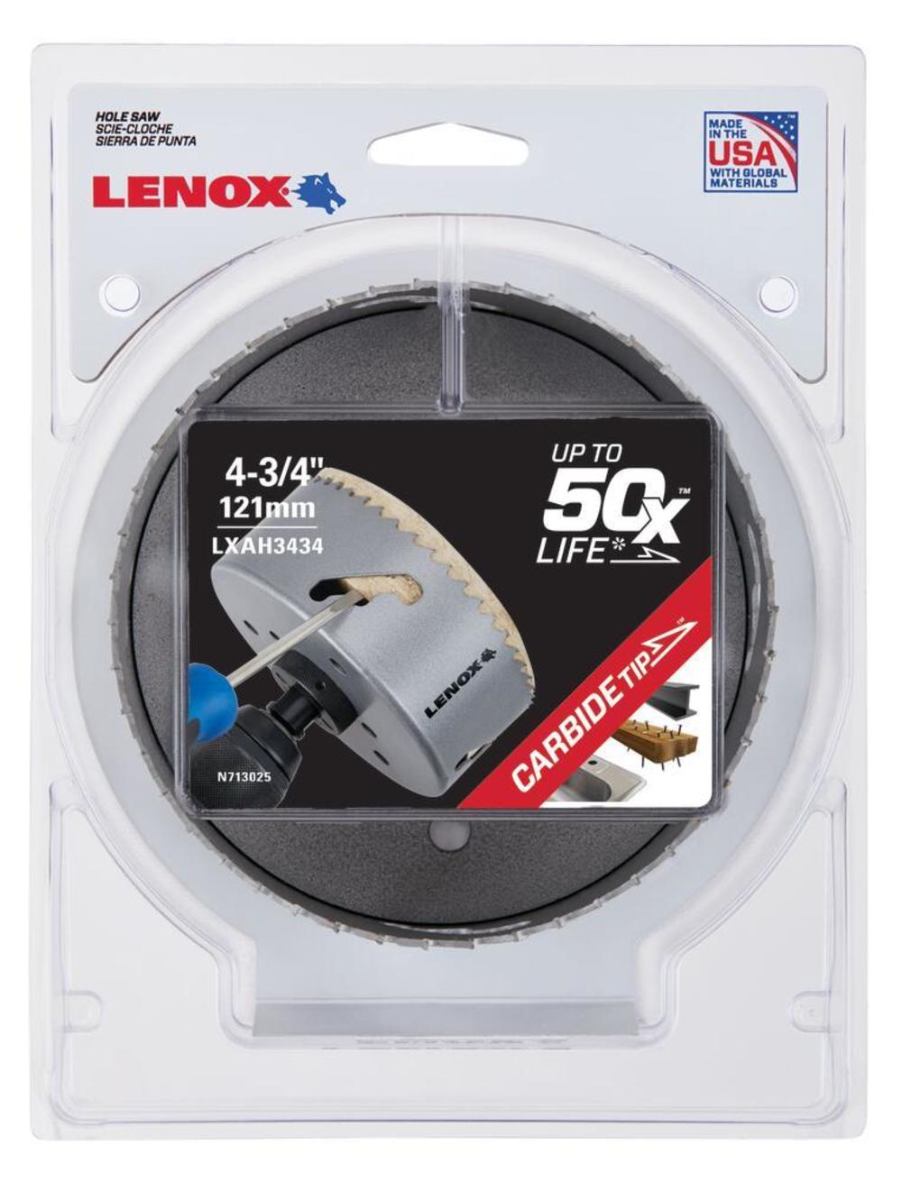 Lenox Hole Saw Carbide Tipped 4 3/4″ 121mm - Flockneti