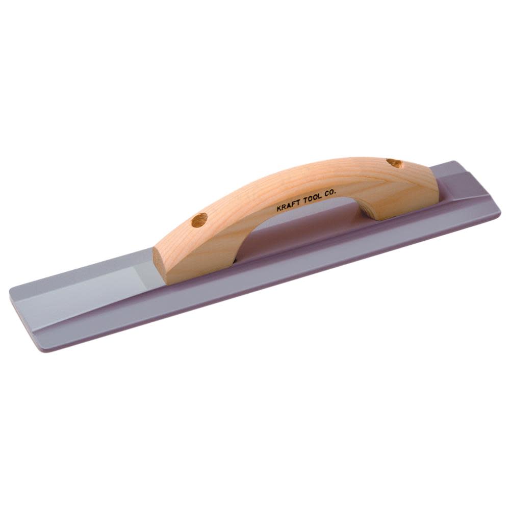 Kraft Tool Co 14 In. x 3-1/4 In. Square End Magnesium Hand Float with Wood Handle - Flockneti