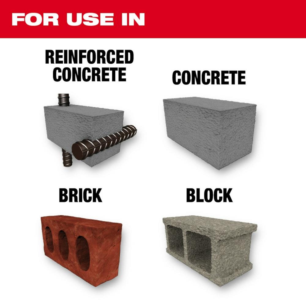 Milwaukee SDS-Max 4-Cutter 1-3/8 in. x 18 in. x 23 in. - Flockneti