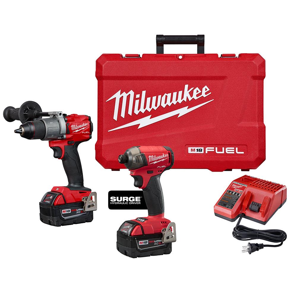 Milwaukee M18 FUEL 2-Tool Hammer Drill & SURGE Hydraulic Driver Combo Kit - Flockneti