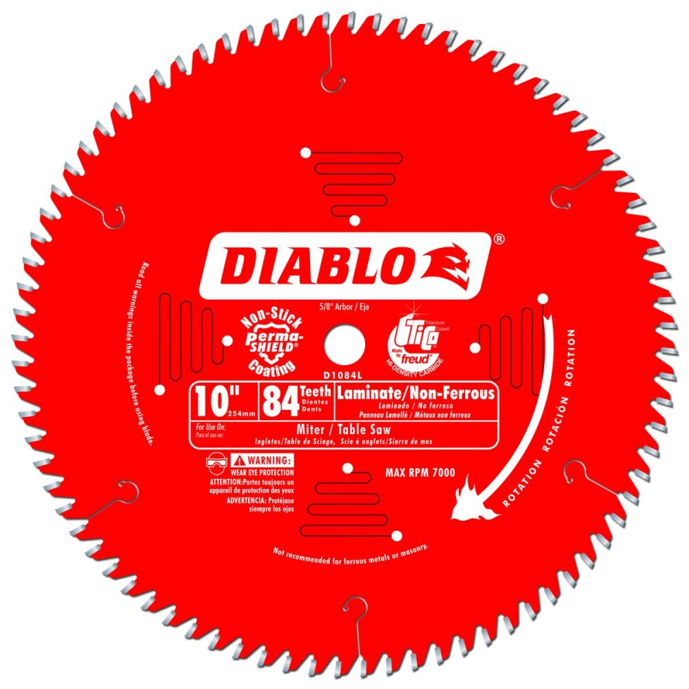 Diablo Tools Circular Saw Blade 10″ x 84 Tooth Laminates/Non Ferrous - Flockneti