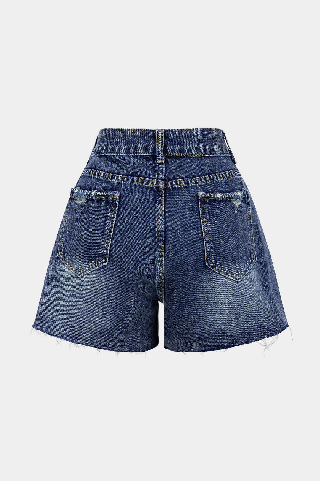 Denim Ripped Wide Leg Shorts - Flockneti