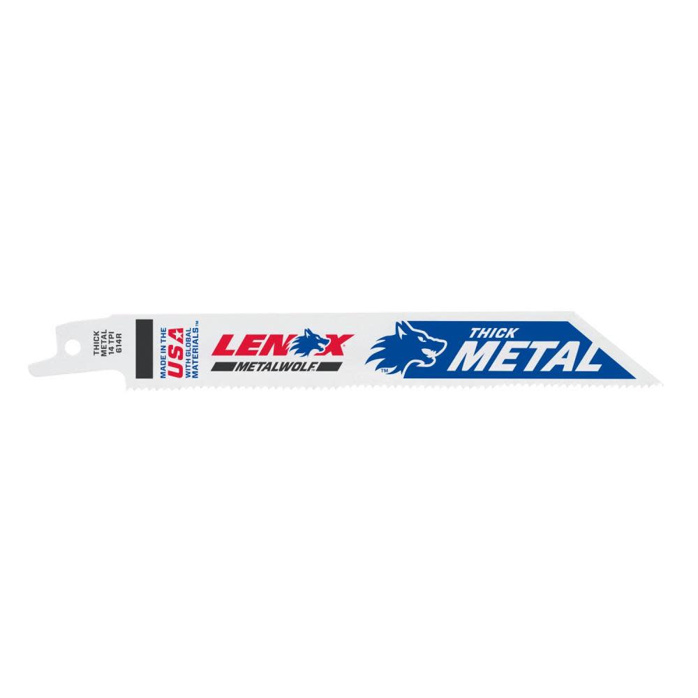 Lenox Reciprocating Saw Blade B614R 6″ X 3/4″ X .035″ X 14 TPI 25pk - Flockneti