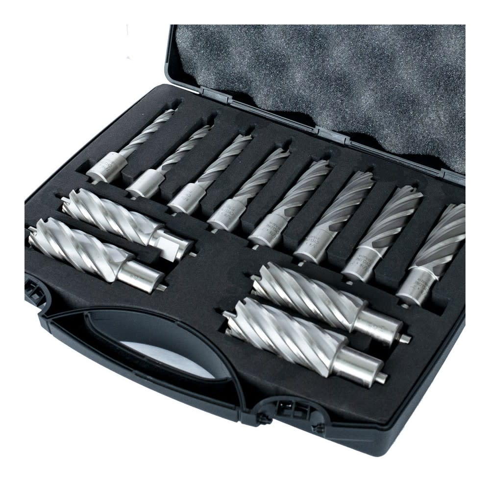 Evolution Power Tools 2″ Depth Annular HSS Mag Drill Cutter Set 12pc - Flockneti