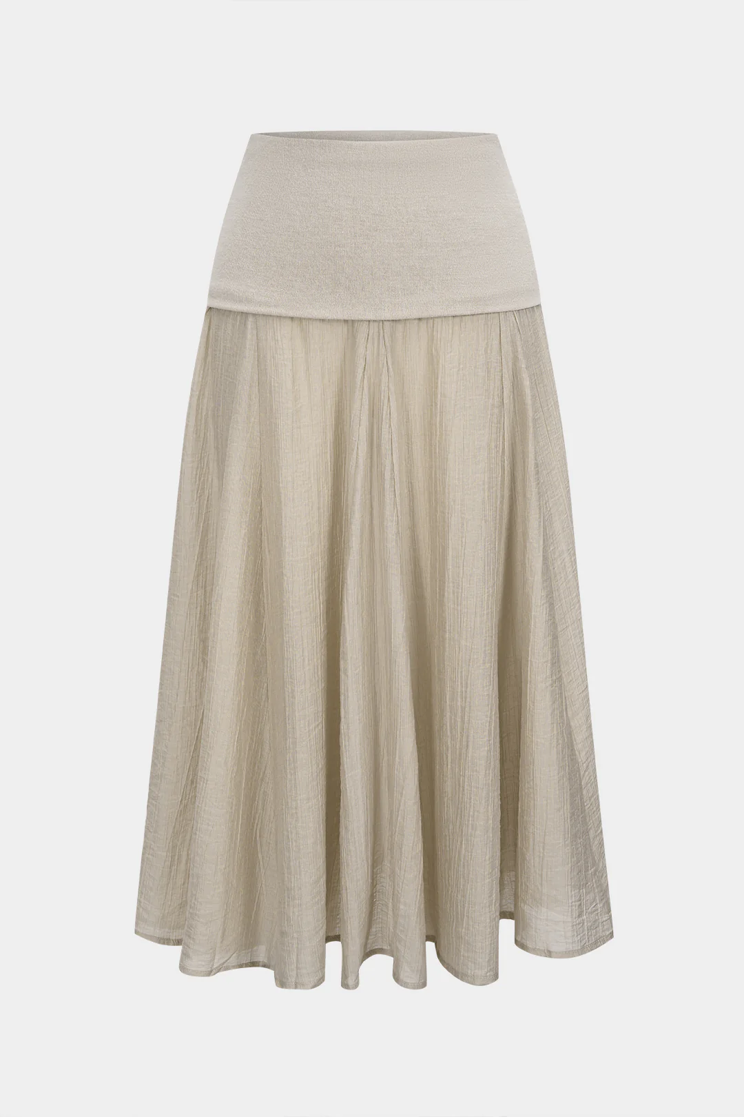 Knit Patchwork Ruched Skirt - Flockneti