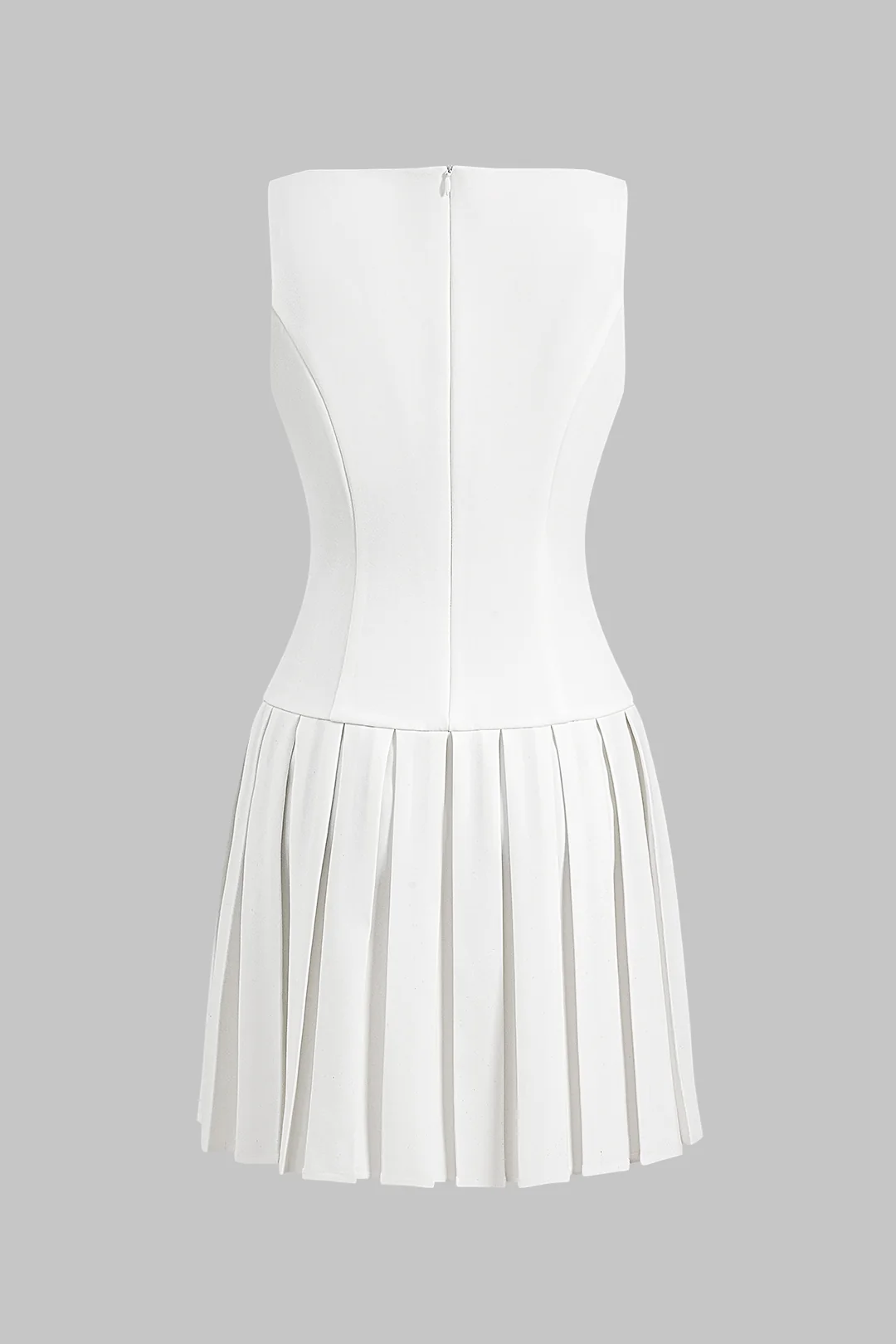 Metallic Button Sleeveless Tank Mini Dress - Flockneti