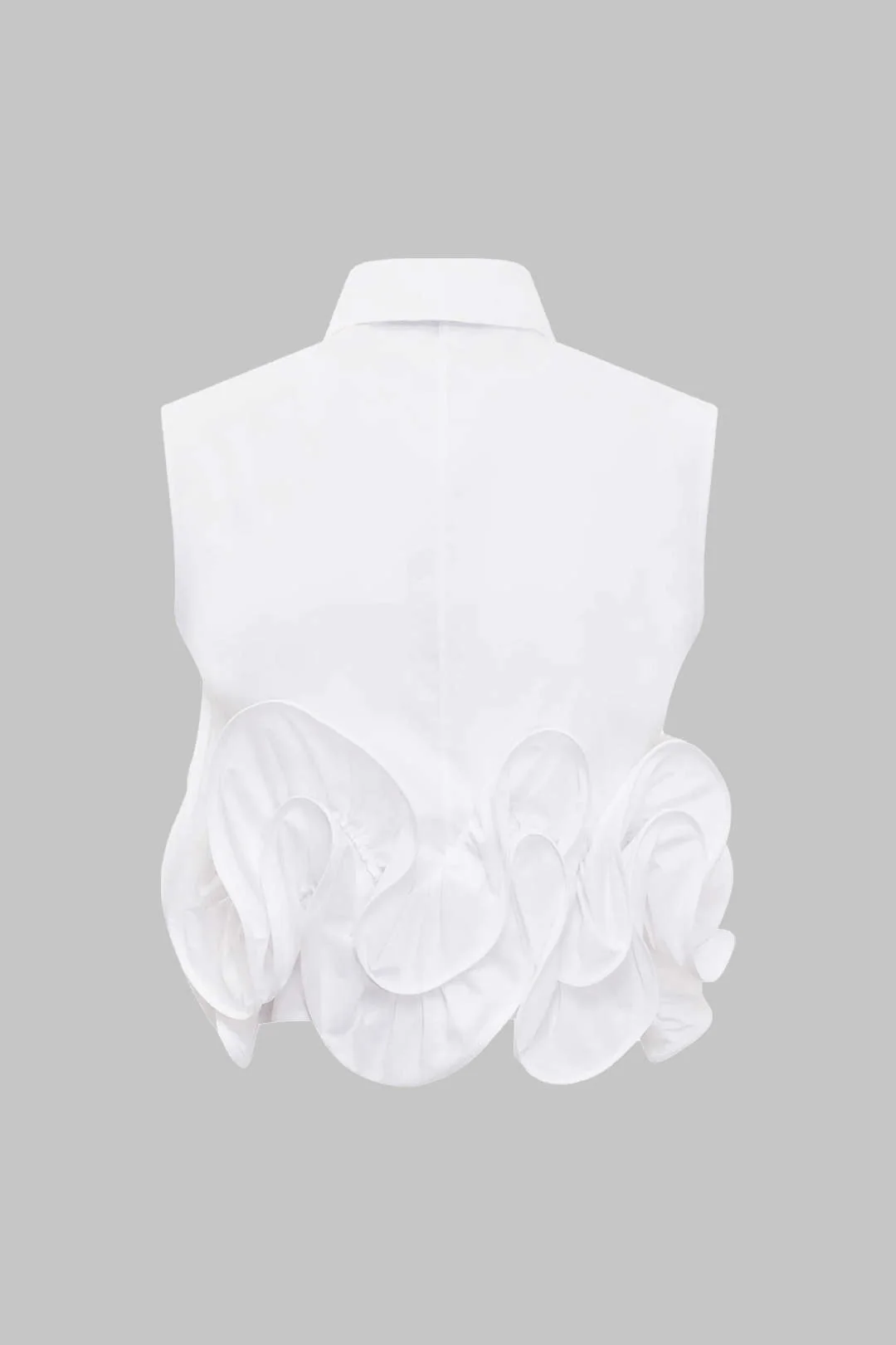 Button Ruffle Ruched Tank Top - Flockneti