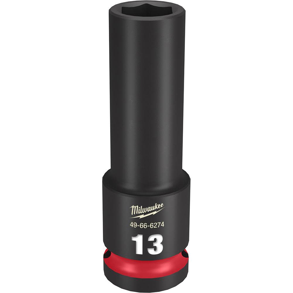 Milwaukee SHOCKWAVE Impact Duty Socket 1/2″ Drive 13MM Deep 6 Point - Flockneti
