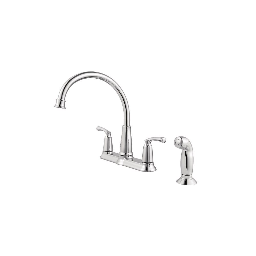 Moen Bexley Kitchen Faucet with Side Spray Chrome 2 Handle High Arc - Flockneti