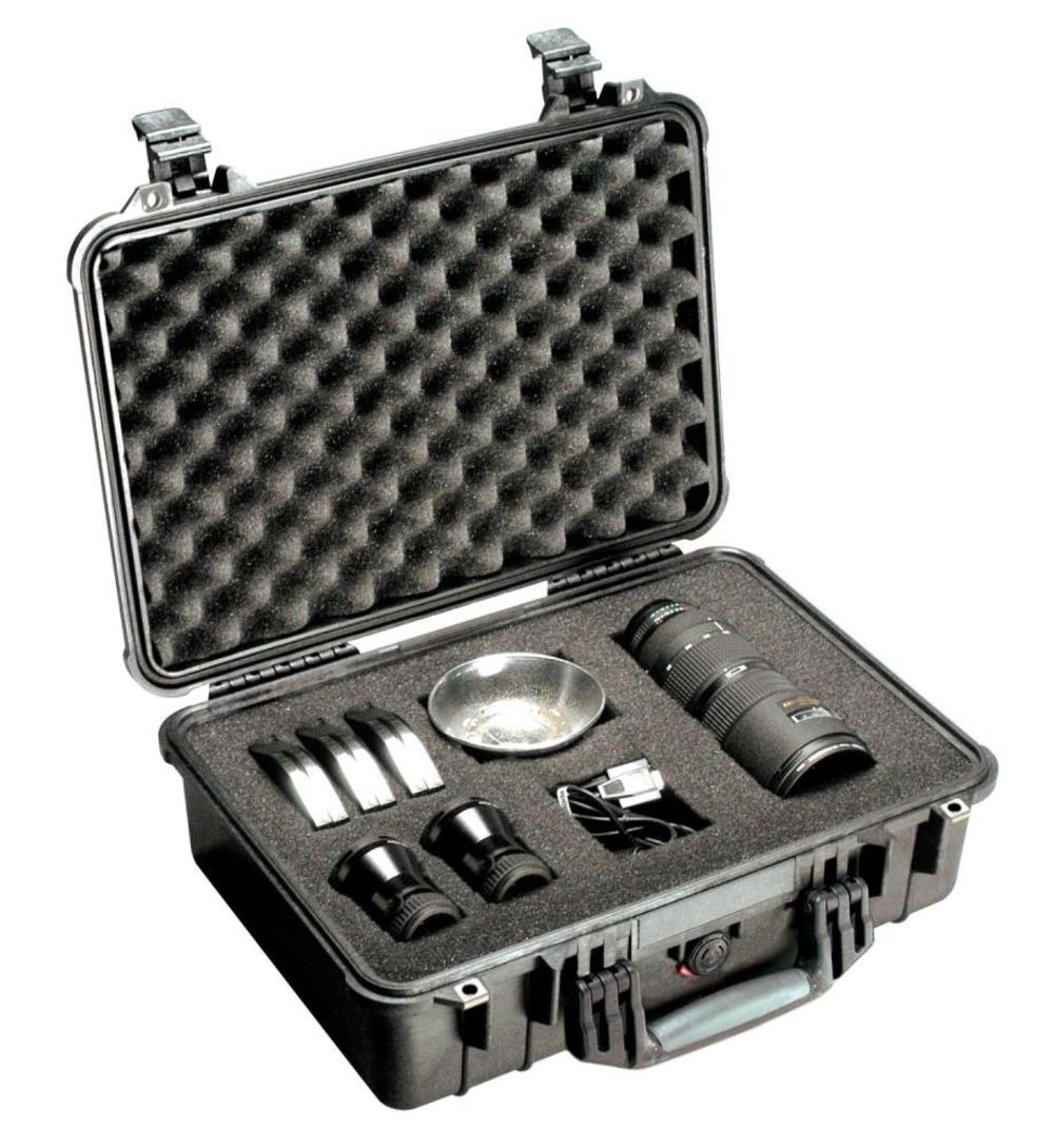 Pelican 1500 Black Hard Case 16.75In x 11.18In x 6.12In ID - Flockneti