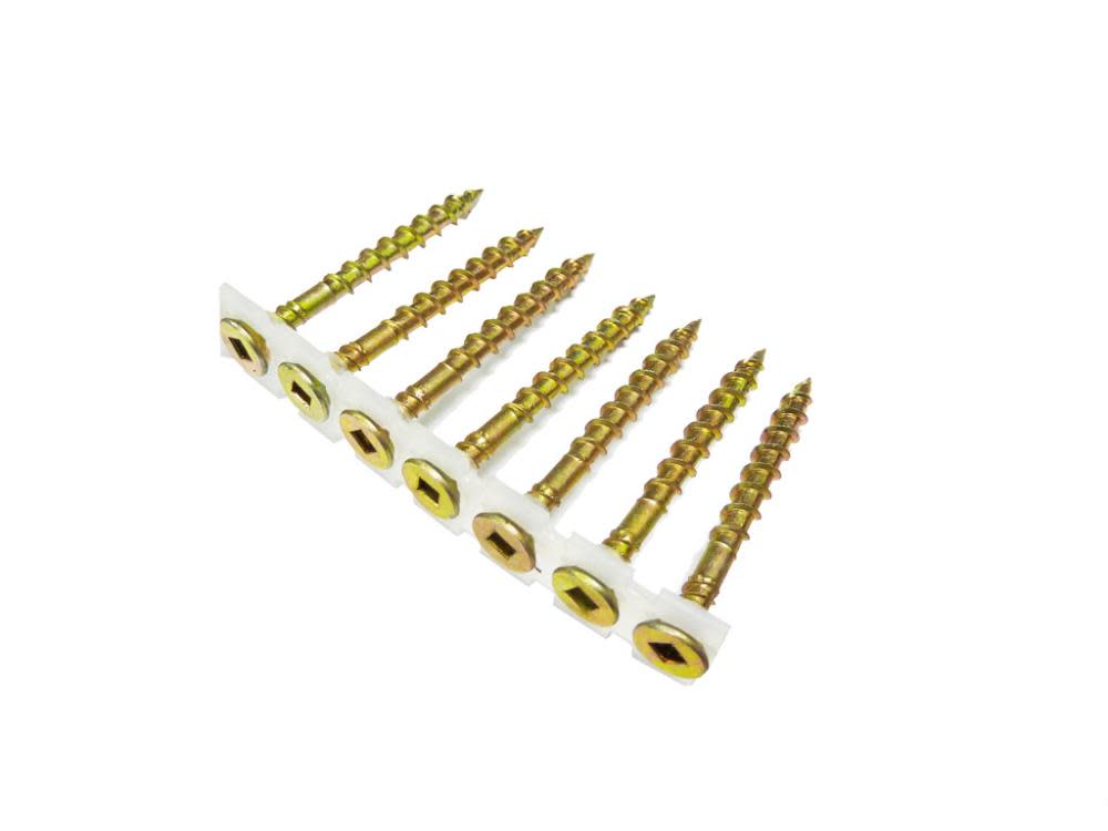 B and C Eagle #8 x 2-1/2 In. Yellow Zinc Subflooring Screws - Flockneti